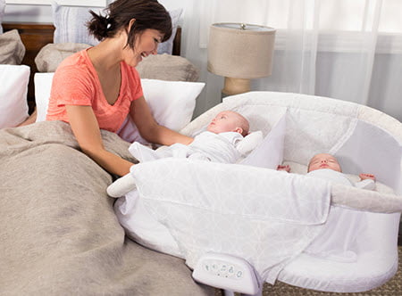 twin baby bassinet