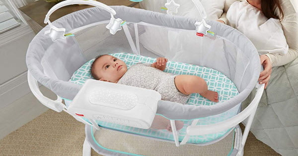 fisher price soothing motions bassinet batteries