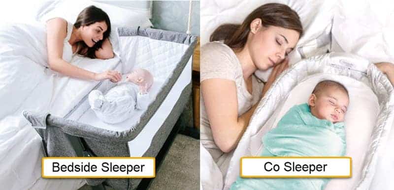 Difference between bedside sleeper and co sleeper