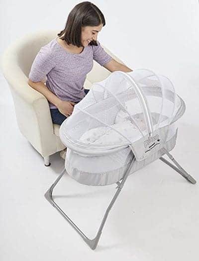 Primo Cocoon Folding Indoor & Outdoor Travel Bassinet with Bag, Grey