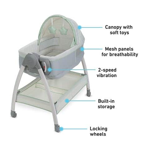 graco dream suite bassinet battery