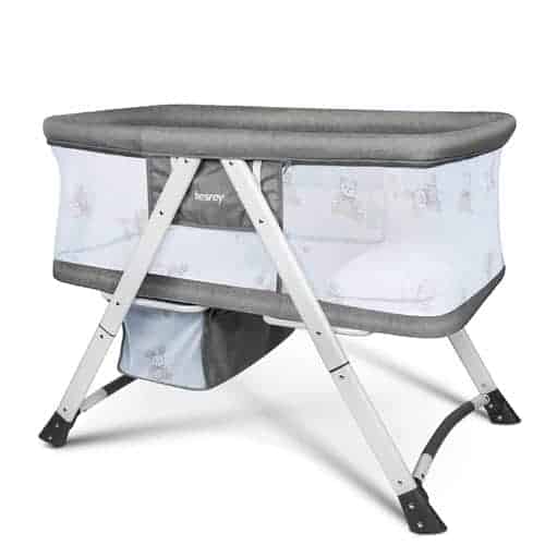 Besrey Travel Baby Bassinet With Storage Underneath