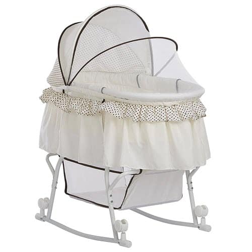 Dream On Me Lacy Portable Bassinet With Net Cover