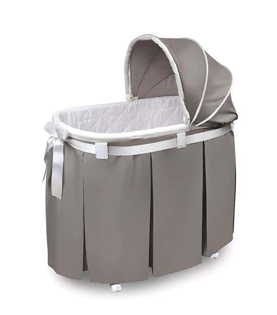Wishes Oval Rocking Round Bassinet With Cover