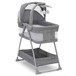 Simmons Kids City Sleeper Bedside Bassinet with mobile