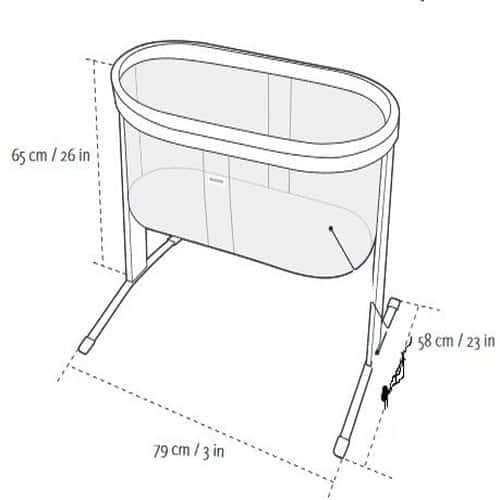 size and dimension of the BABYBJORN Cradle