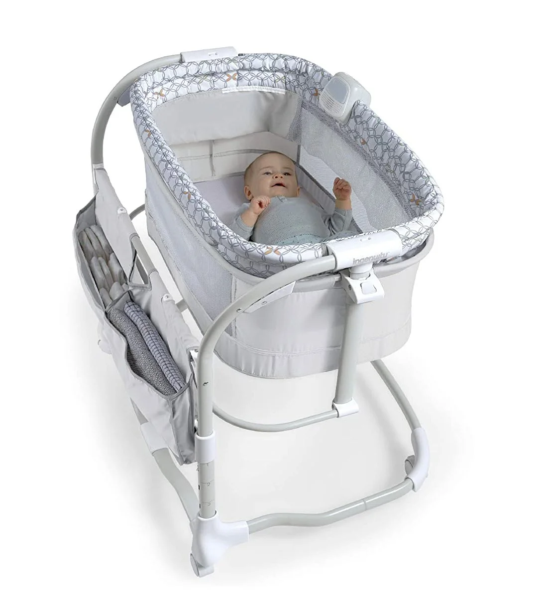 Baby Sleeping In Ingenuity Dream And Grow Bedside Bassinet Baby sleeping in Ingenuity Dream and Grow Bedside Bassinet