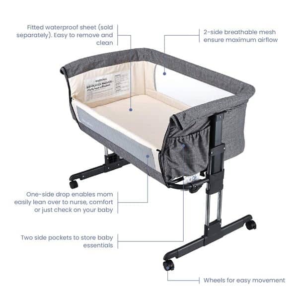 Mika micky bedside cheap sleeper easy folding portable