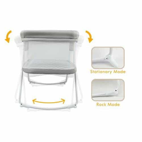 how rocking system of the Miclassic 2in1 Rocking Bassinet work