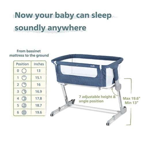 how to adjust the height of the Unilove Hug Me Plus 3-in-1 Baby Bassinet