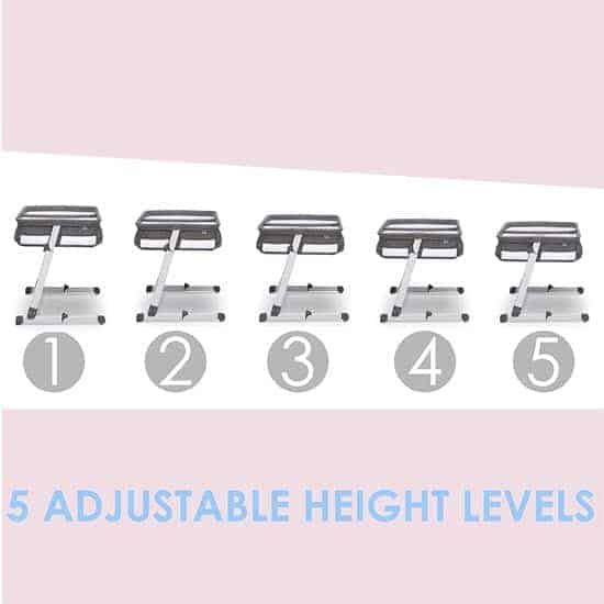 height adjustment of the Simmons Kids By The Bed City Sleeper Bassinet for Twins
