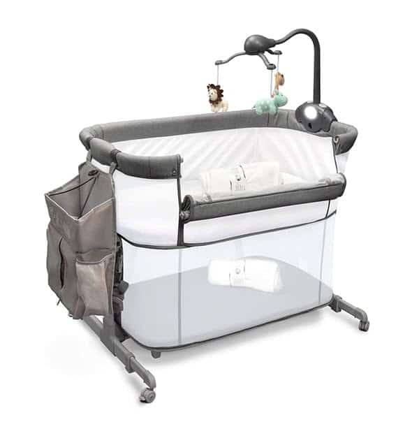 OPTIMISK 4In1 Bedside Bassinet With Vibration And Music