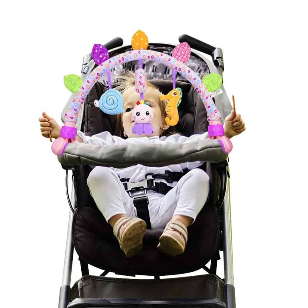 Baby in Caterbee Travel Arch Bassinet Toys for Baby Stroller